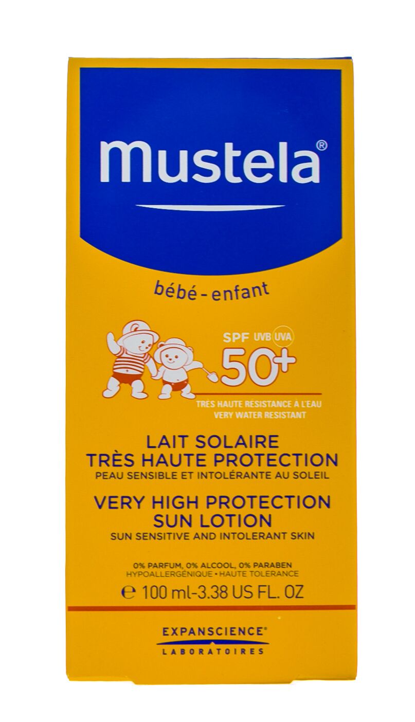 Солнцезащитное молочко с очень высокой степенью защиты SPF 50+ Mustela