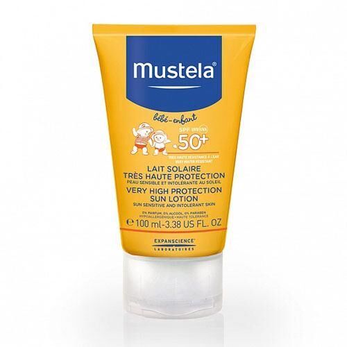 Солнцезащитное молочко с очень высокой степенью защиты SPF 50+ Mustela