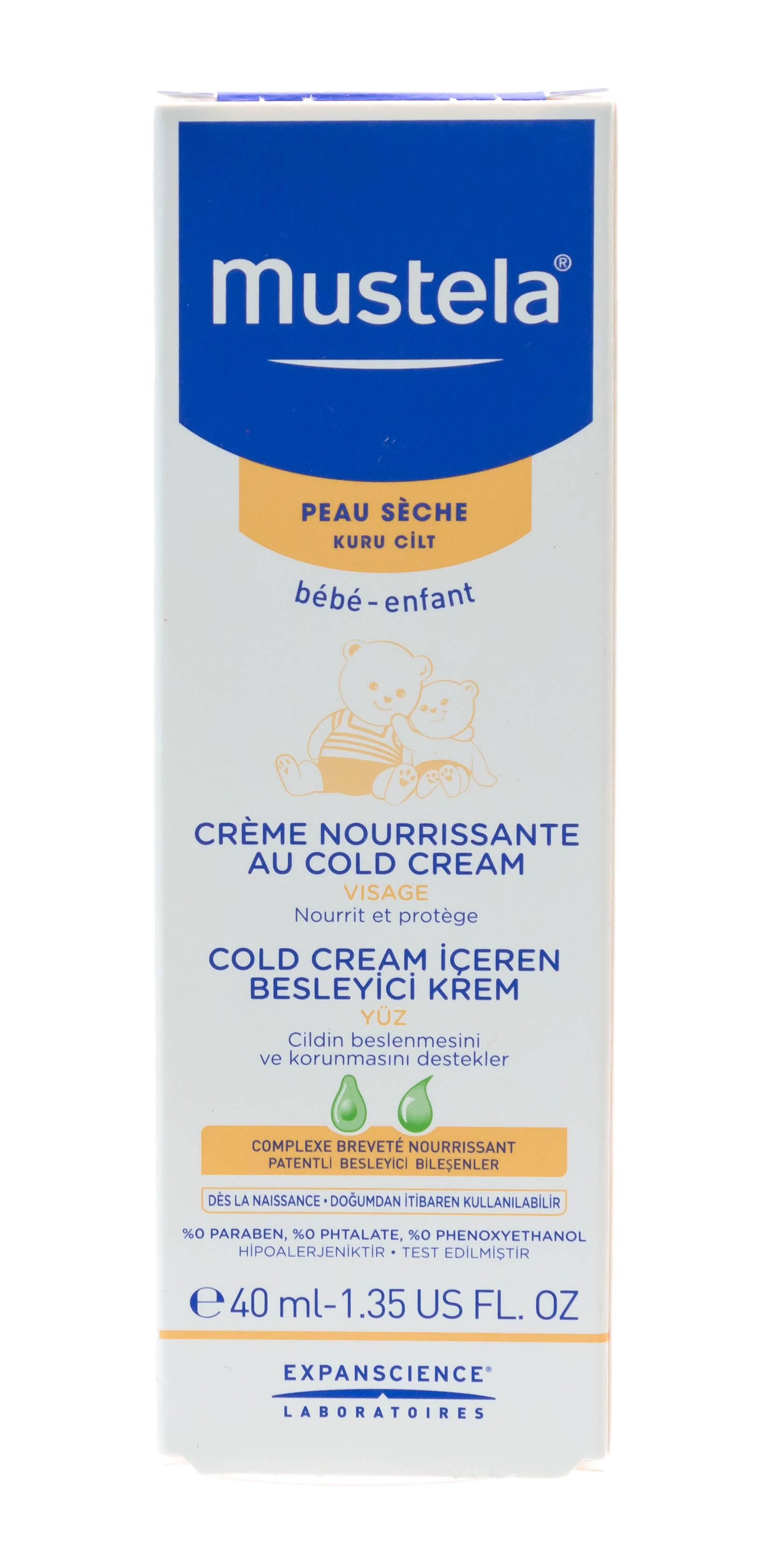 Питательный крем для лица с кольд-кремом Cold Cream Mustela