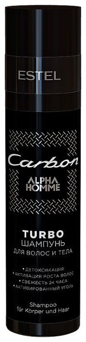 Шампунь для волос и тела Alpha Homme carbon turbo