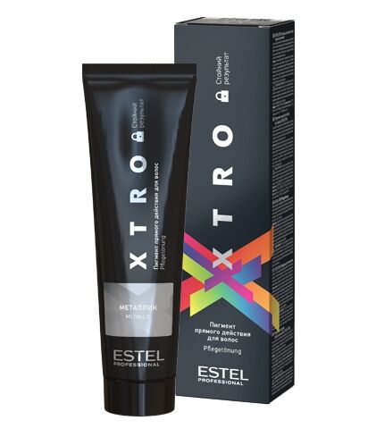 Пигмент прямого действия для волос Xtro Black Металлик