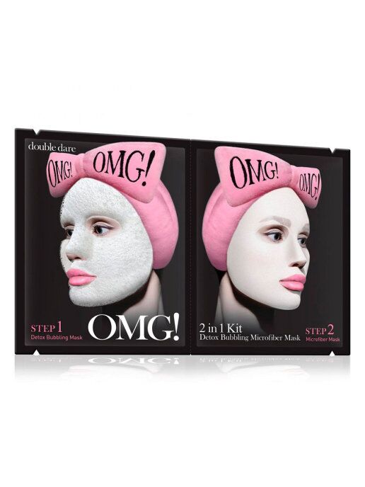 Двухкомпонентный комплекс SOS Детокс 2 in1 Kit detox bubbling microfiber mask