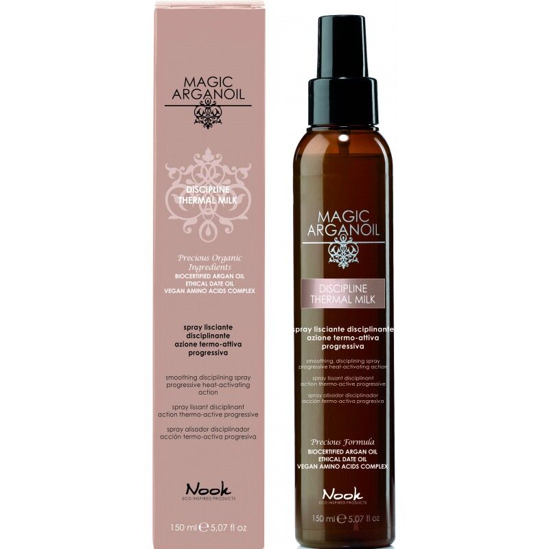 Разглаживающий спрей для непослушных волос с термозащитой Magic Arganoil Discipline