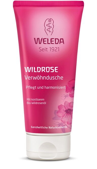 Розовый нежный гель для душа Weleda