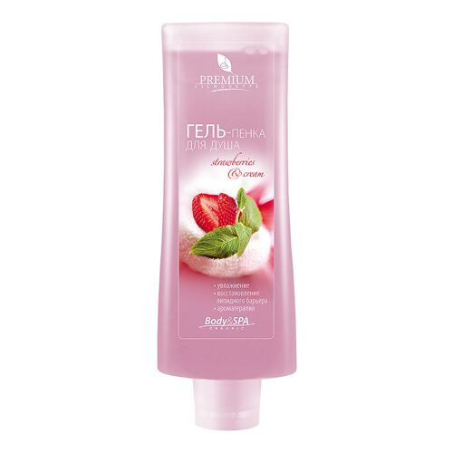 Гель-пенка для душа Strawberry & cream silhouette