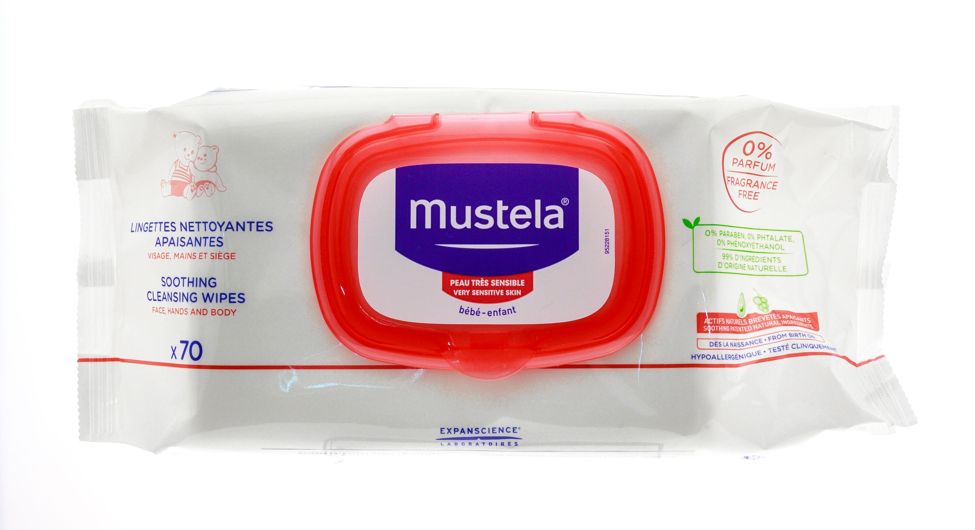 Очищающие успокаивающие салфетки Mustela