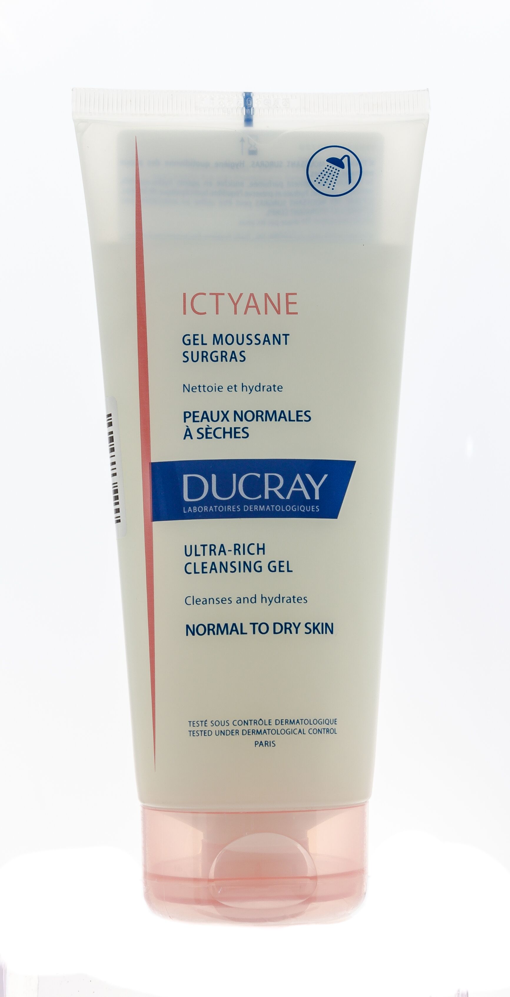 Сверхпитательный очищающий гель для лица и тела Ducray Ictyane