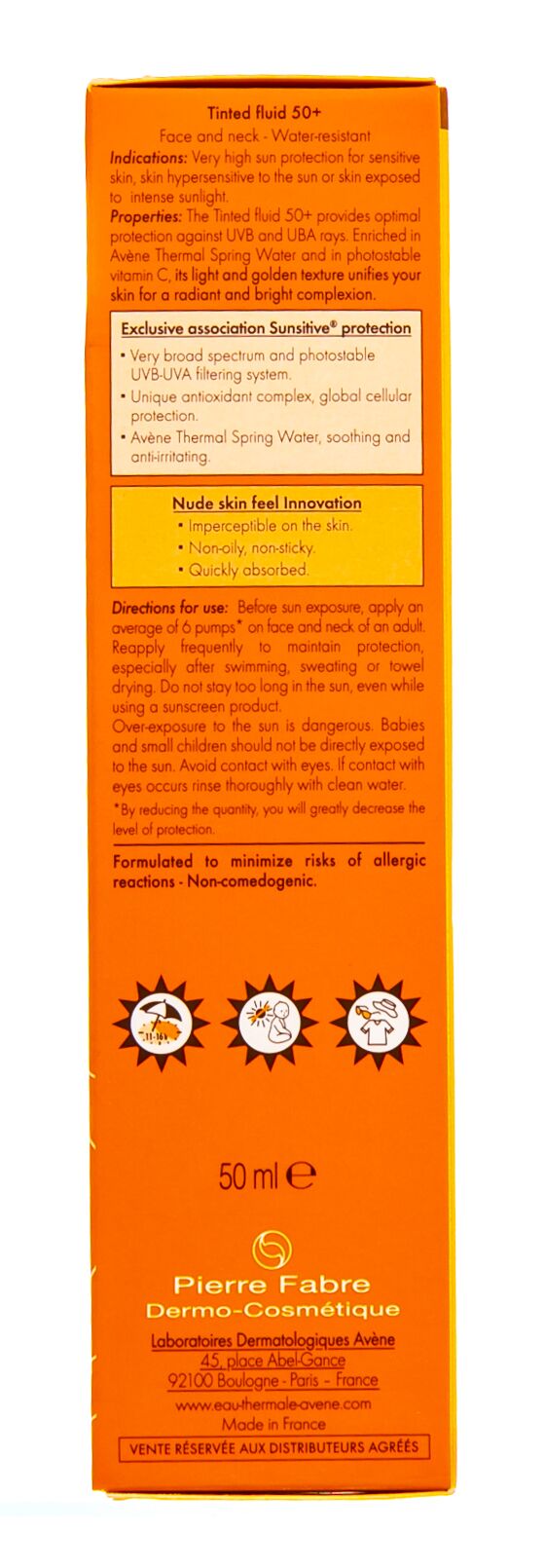 Солнцезащитный флюид с тонирующим эффектом SPF 50 Suncare