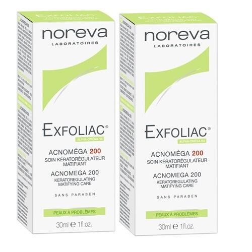 Комплект Exfoliac акномега 200 крем для жирной кожи