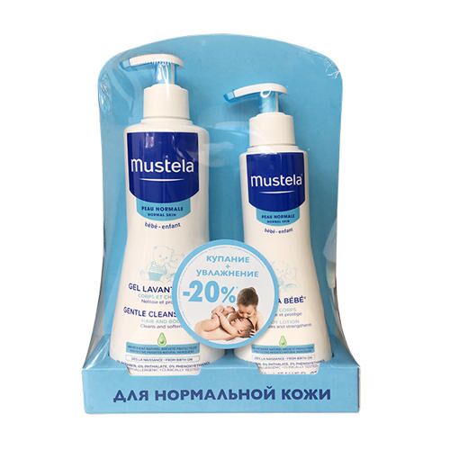 Набор: гель для мытья и молочко Hydra-Bebe Mustela