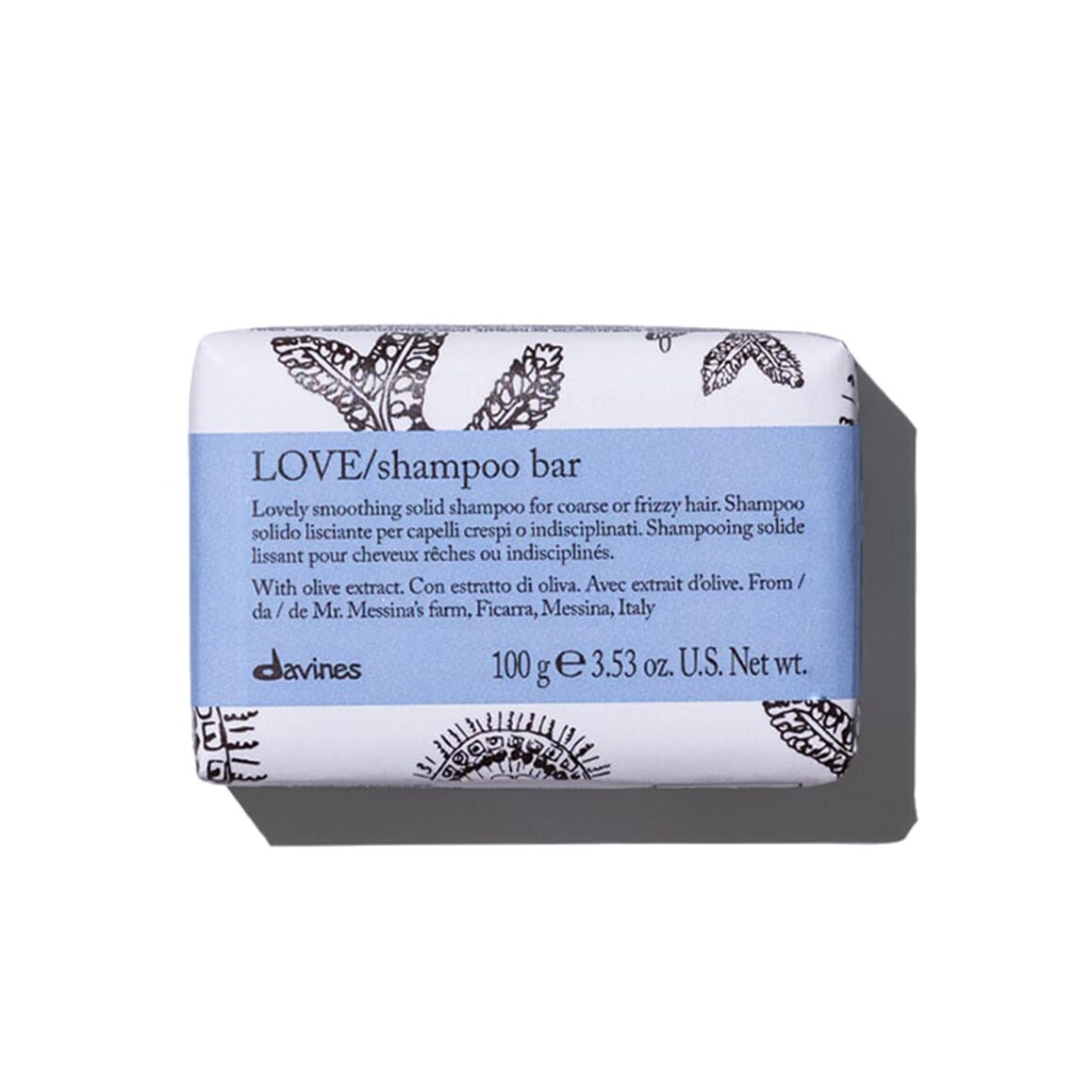 Твёрдый шампунь для разглаживания завитка - LOVE shampoo bar 