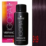 Крем-краситель без аммиака Igora vibrance 3-19 Тёмный коричневый сандрэ фиолетовый  