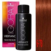 Крем-краситель без аммиака Igora vibrance 6-78 Тёмный русый медный красный