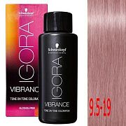 Крем-краситель без аммиака Igora vibrance 9,5-19 Светлый Блондин Пастельный сандрэ фиолетовый  