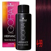 Крем-краситель без аммиака Igora vibrance 4-99 Средний коричневый фиолетовый экстра  