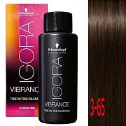 Крем-краситель без аммиака Igora vibrance 3-65 Темный коричневый шоколадный золотистый,