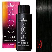 Крем-краситель без аммиака Igora vibrance 1-0 Чёрный натуральный  