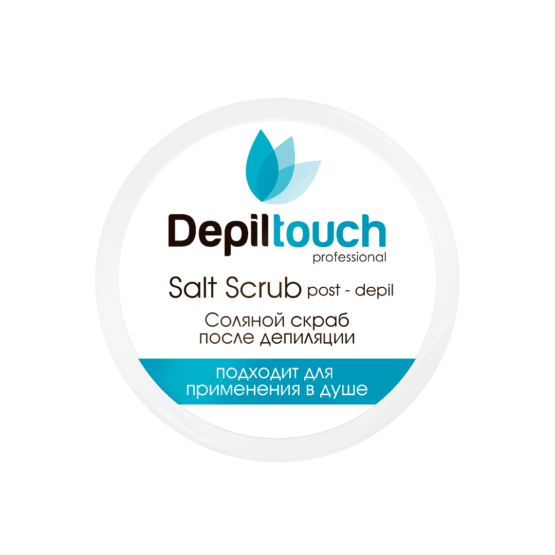 Соляной скраб-пилинг против вросших волос с экстрактом водорослей Depiltouch