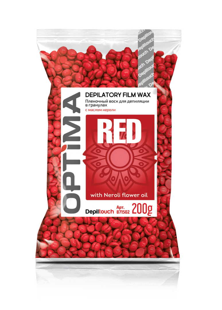 Пленочный воск для депиляции в гранулах Optima Red