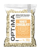 Пленочный воск для депиляции в гранулах Optima White chocolate